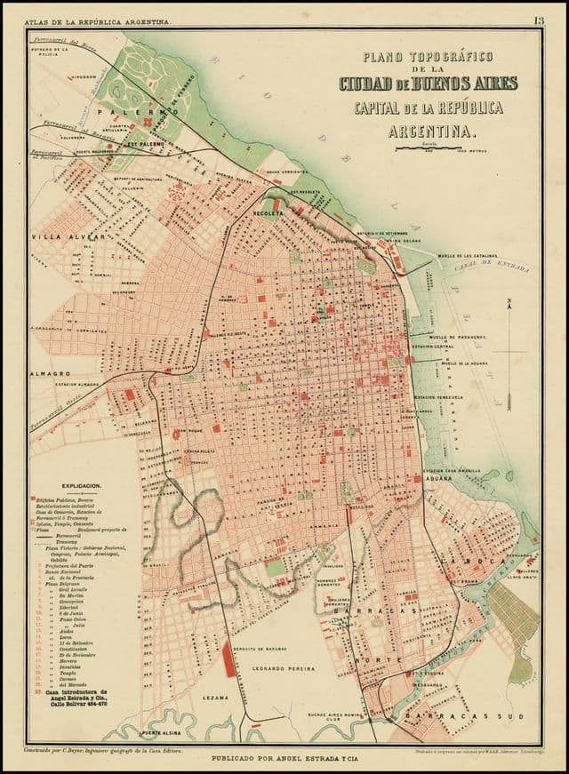 Mapa histórico de Buenos Aires